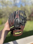 Rare Wilson A3000 K87 11.75" Baseball Glove Dark Brown, Pro Stock Exo Tech, Kip. Fixed Price $560.00.