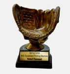 Baseball Glove Style Holder Personalized Trophy Free Engraving Antique Gold. Fixed Price $13.50.
