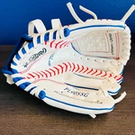 Rawlings PL90SSG Glove Ages 3-5 White Red Blue Mike Trout Right Hand Throw. Fixed Price $19.95.