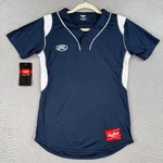 Rawlings Youth Baseball Softball Jersey Medium Navy Blue Unisex Boys Girls. Fixed Price $10.49.