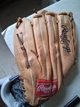 Rawlings Leather Baseball Glove RBG10 13 Worn On Left Hand. Fixed Price $19.93.