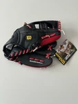 Wilson A0200TRU11 Youth Rht Baseball Glove A200 T-ball Black Red Mlb Nwt. Fixed Price $23.99.
