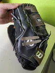 Wilson A350 Baseball Glove Lht Leather Black Tan Pro-tech Padding Mlb. Fixed Price $22.96.