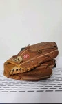 Rawlings Rbg 80F 12" Brown Leather Baseball Glove Basket Web Buckle Lht. Fixed Price $29.96.