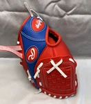 Rawlings P191SR Youth Baseball Glove Red Blue Rh Throw Kids Mlb Logo New. Fixed Price $24.99.