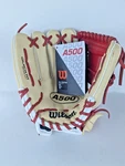 Wilson A500 11" Youth Baseball Glove Tan Red Cream A05LB2311 Lht Quickfit. Fixed Price $69.99.