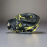 Wilson A500 A0500FP12 Rht Baseball Glove Black And Yellow. Fixed Price $35.00.