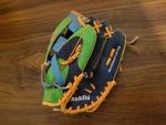Franklin Meshtek 9.5" Youth Softball Baseball Glove Rht 22812 Green Blue Fraying. Fixed Price $13.49.