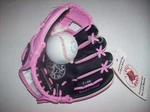 Spaulding T-ball Glove Mitt 9.5" Pink Silver T100 Flex-wedge Training New. Fixed Price $39.95.