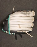 Rawlings FP110BW 11" Fastpitch Softball Glove Black White Right Hand, Girls. Fixed Price $18.66.