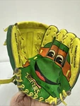 1990 Teenage Mutant Ninja Turtles Michelangelo Baseball Glove Remco Fair Conditi. Fixed Price $9.99.