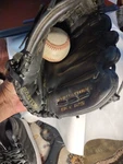 Easton Baseball Glove Black Size 1/2" Model Ekx 125. Fixed Price $28.40.