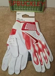 Nike Alpha Elite Baseball Batting Gloves, Nwt, Adult, White / Red. Fixed Price $44.99.
