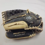 Rawlings HFP120BW 12" Rh Baseball Glove Leather Shell Black Tan Vtg. Fixed Price $34.25.