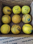 9 Usssa Used Dudley Thunder Zn 12 " Softballs. Fixed Price $25.00.