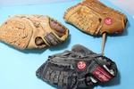 Lot Of 3 Baseball Gloves: Wilson Bobby Bonds, Rawlings Arod Youth Leather. Fixed Price $41.35.