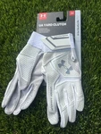 Under Armour Ua Yard Clutch White Baseball Batting Gloves New Mens Small. Fixed Price $28.99.