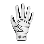 Cutters Lead-off Youth Kids Boys Baseball Batting Gloves Size Large, White Black. Fixed Price $12.99.