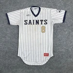 Rawlings Baseball Jersey Saints #8 Adult 40 Pinstripe V-neck Team Sports. Fixed Price $20.00.