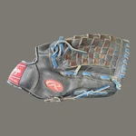 Rawlings WRS125 Mens Black Blue Rht 12.5 1/2 Baseball Glove Mitt. Fixed Price $25.00.