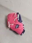 Rawlings PL91PP Youth Baseball Tee Glove Pink Purple Right Hand Throw W/bal. Fixed Price $6.95.