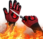 Bbq Fireproof Gloves, Grill Cut-resistant 1472 Heat Non-slip. Fixed Price $11.16.