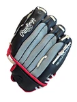 Rawlings PM105SR 10.5 Playmaker Series Glove Lht Basket Web Black Red. Fixed Price $17.99.