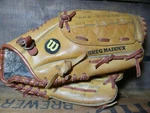 Wilson Greg Maddux A2483 11" Pattern Baseball Glove, Autographed By Others.. Fixed Price $49.99.