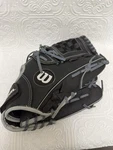 Wilson A360 12.5" Baseball Softball Glove Rht Black Grey Leather A03RB17 Euc. Fixed Price $29.99.