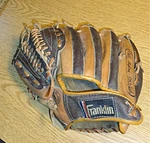Baseball Glove Franklin 4050 Tanned Prime Steerhide Lht Small Kids. Fixed Price $7.95.