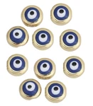 Jgfinds Evil Eye Spacer Bead Charms - 10 Pack Of Blue/gold Tone Jewelry Makin.... Fixed Price $17.49.