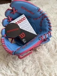 Wilson A1000 Superskin 1786 11.5" Infield Baseball Glove Blue Pink Leather. Fixed Price $195.99.
