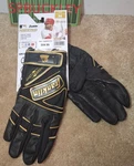 Franklin Powerstrap Adult Baseball Batting Gloves, Nwt, Black / Gold, 20495F2T18. Fixed Price $34.99.