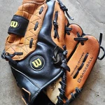 Wilson A2481 11" Left Hand Baseball Glove Genuine Leather Black/brown. Fixed Price $11.99.