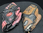 Rawlings Girl 9.5 LS95P, Boys PL950BT Gloves. Fixed Price $22.99.