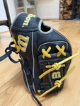 Wilson A1000 DP15 11.5 Glove Rht Navy Yellow. Fixed Price $139.95.