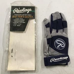Rawlings Batters Glove Mens Large Left Hand Gray Blue Gold Award Baseball. Fixed Price $14.99.