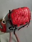 Rawlings Players Series PL10SS 10" Baseball Glove Right Hand Throw Red/writing. Fixed Price $11.95.