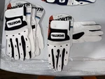 New Worth Batting Gloves Adult Medium, White & Black. Fixed Price $35.00.