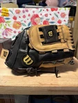 Wilson Genuine Leather Baseball Glove Youth Right Hand Throw 12-1/2" A2489. Fixed Price $15.00.