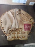 Vtg Rawlings MJ77T Johnny Bench Catchers Mitt Glove Deep Well Pocket Please Read. Fixed Price $89.95.