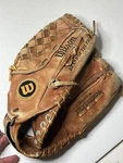 Wilson A2915 Vintage Baseball Glove 12" American Cowhide Tan Rht Made Korea. Fixed Price $15.00.