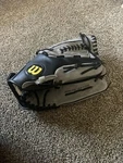 Wilson A360 Baseball Softball Glove 13" A03RS1513 Genuine Leather Rht Black/gray. Fixed Price $26.50.