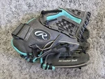 Rawlings Storm Softball Glove ST1100FPM 11" Grey W/ Teal Leather Shell Rht. Fixed Price $13.99.