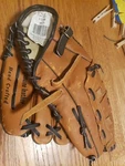 Sports Genuine Leather Baseball Glove 12.5 Inch DH-13 Mitt. Fixed Price $15.00.