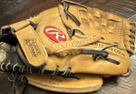 Rawlings PP110 11" Leather Baseball Glove Brown Adjustable Strap. Fixed Price $34.00.