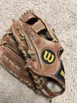 Wilson Baseball Glove A2142 Brett 11 Leather Cowhide Nylon Left. Fixed Price $15.72.