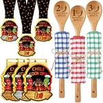 9 Pcs Chili Cook Off Trophies 1ST 2ND 3RD Medals Wooden Spoons Cotton Towels. Fixed Price $33.19.