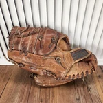 Vintage All Pro Japan G-1000 Lht Left Hand Throw Brown Leather Glove 12" Mitt. Fixed Price $25.00.