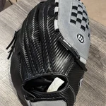 Wilson A360 Leather Baseball Softball Glove 12" Black Gray Padded Finger Slits. Fixed Price $30.00.